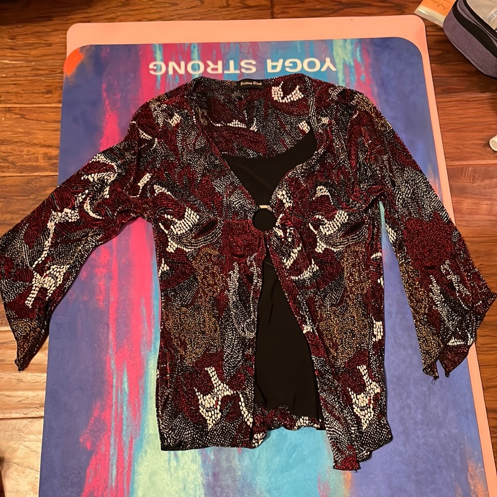 Flattering Brittany Black tunic type blouse